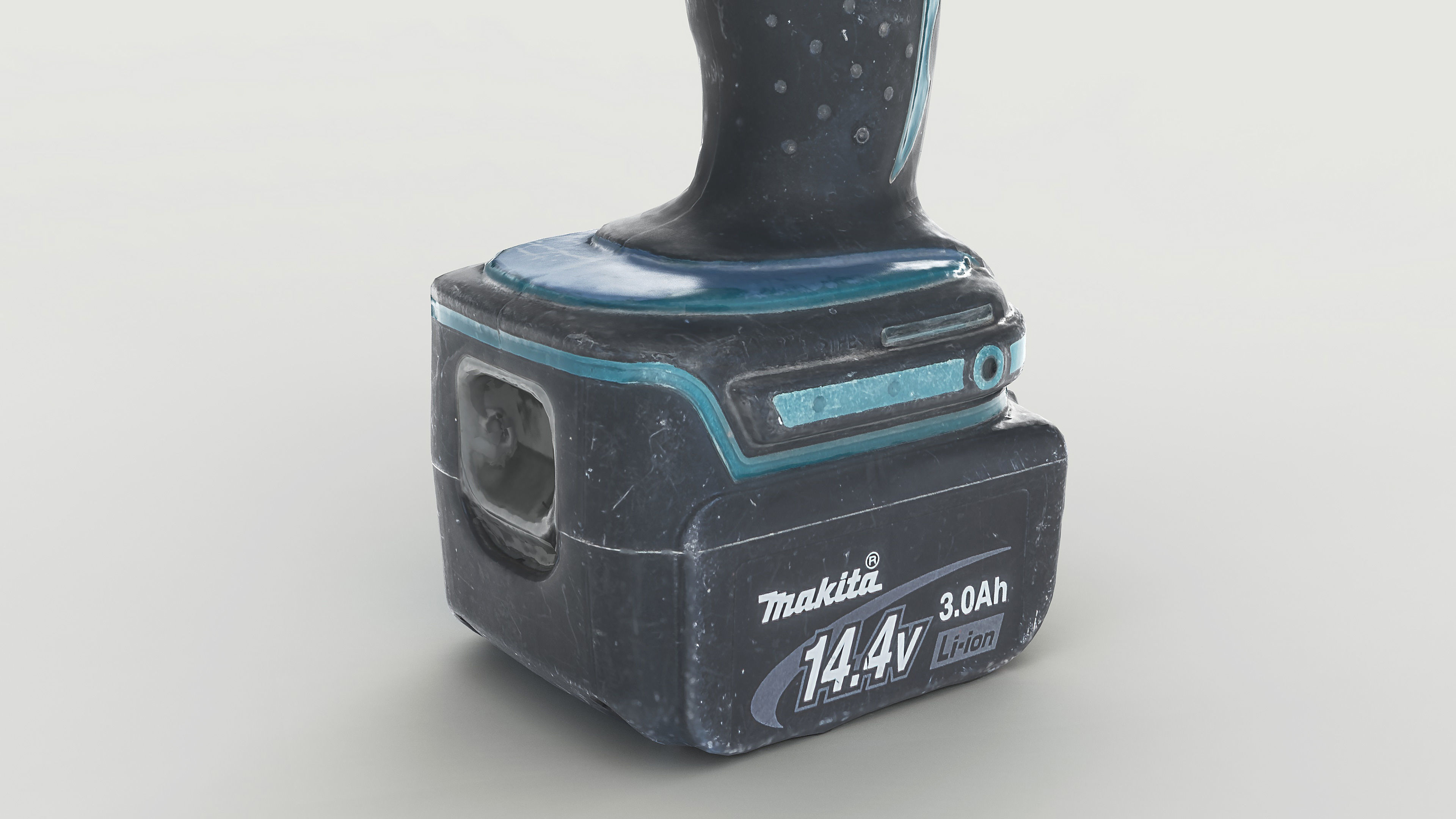 Drill Electric Used Makita Low-poly 3D model_7