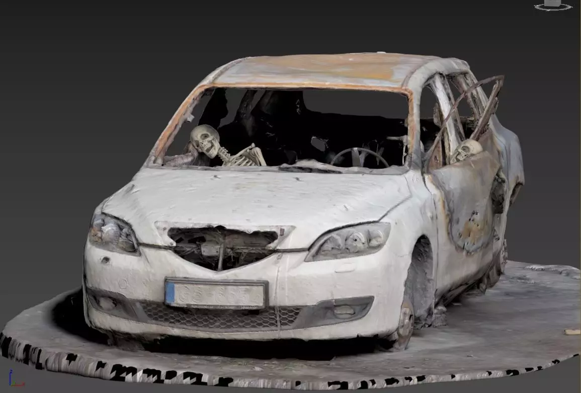 Burnt Down Car N2 Terminator 2 Judgment Day 3D print model