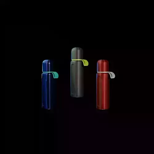 Water Filtering Bottle with beautiful animation 3D model