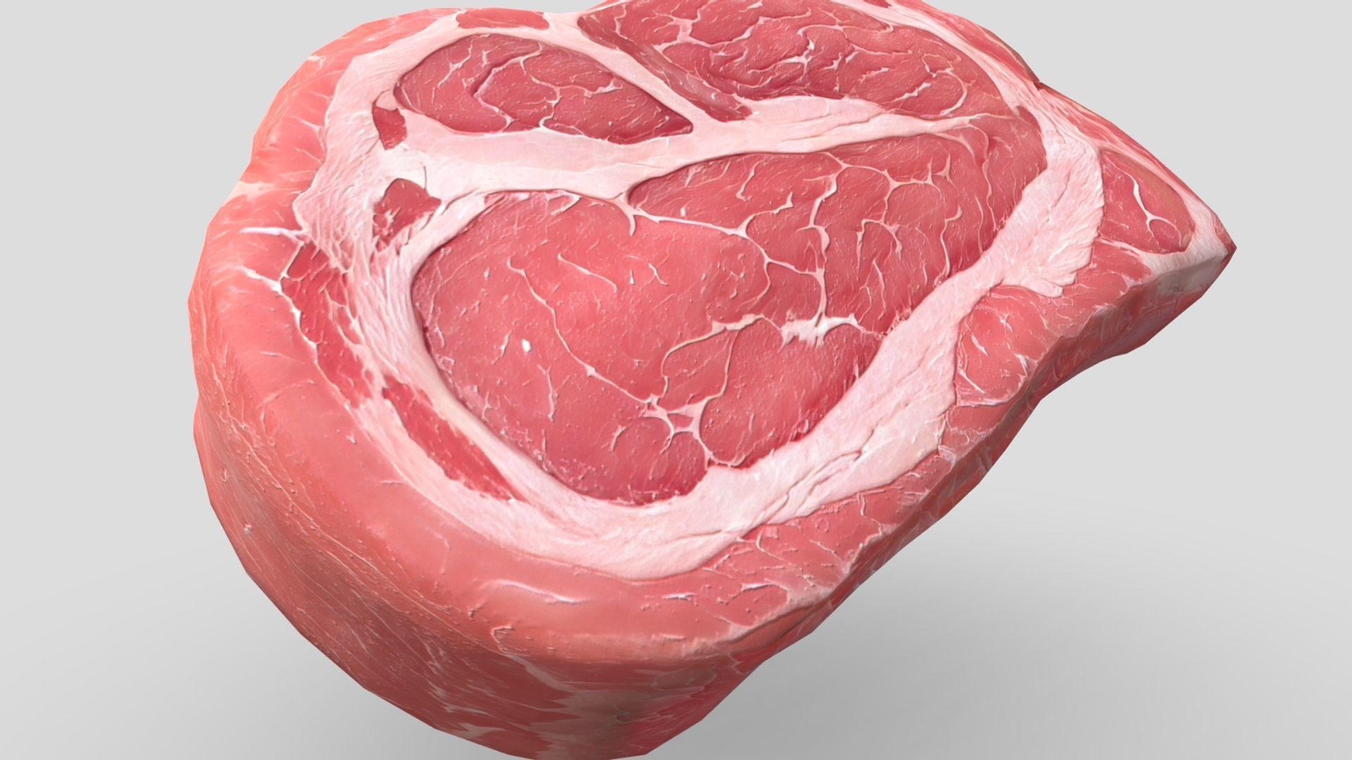 Raw Steak 3 Low-poly 3D model_9