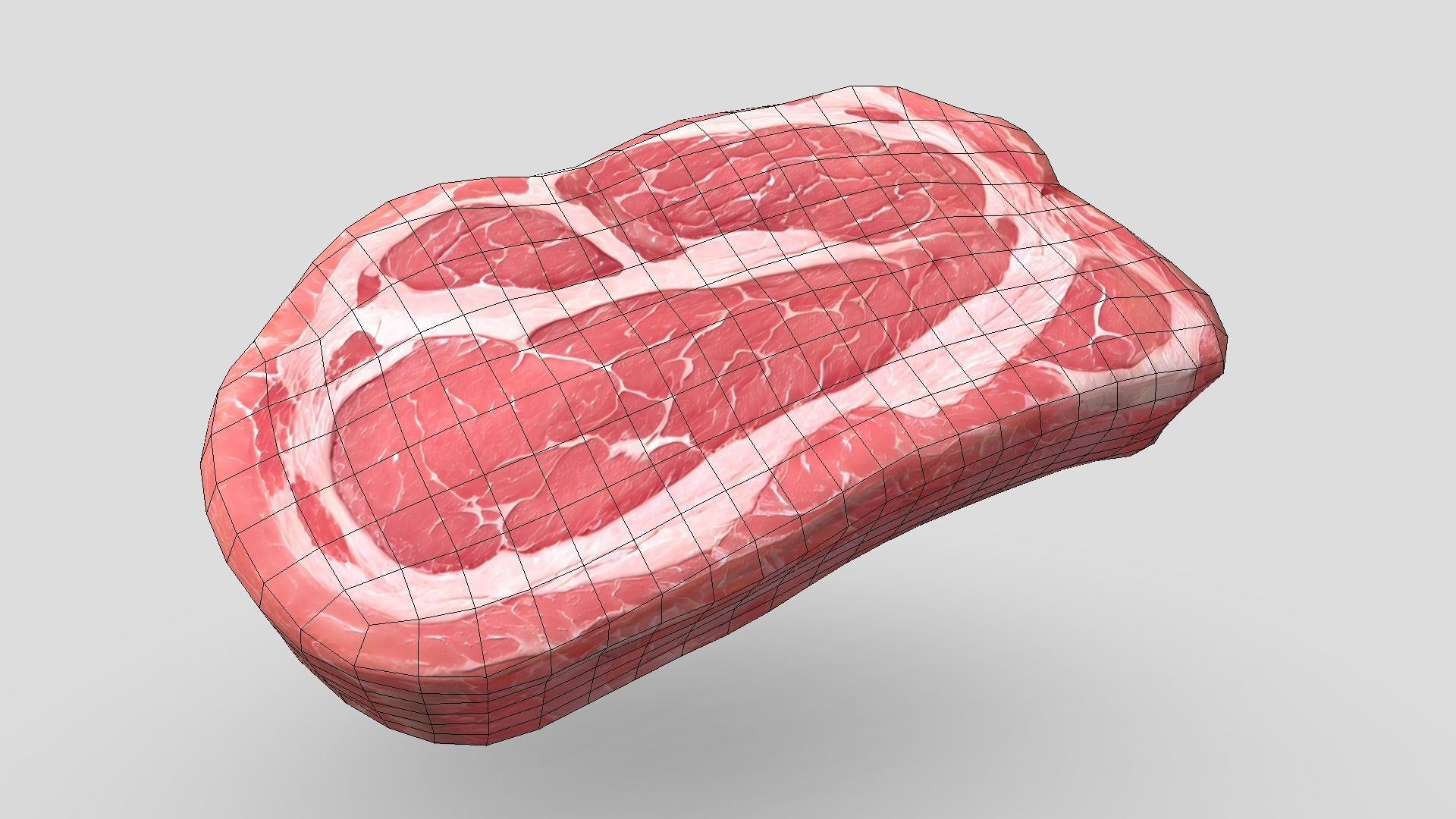 Raw Steak 3 Low-poly 3D model_2
