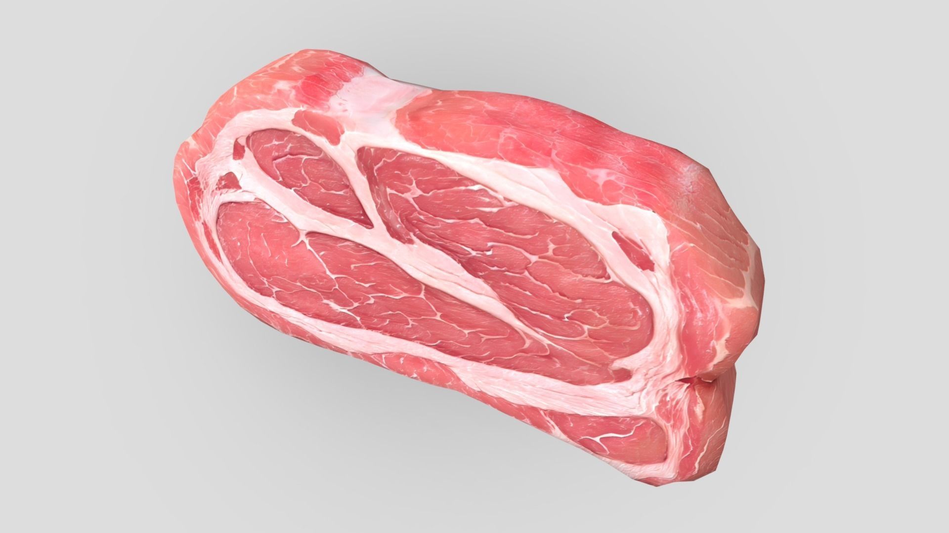 Raw Steak 3 Low-poly 3D model_3