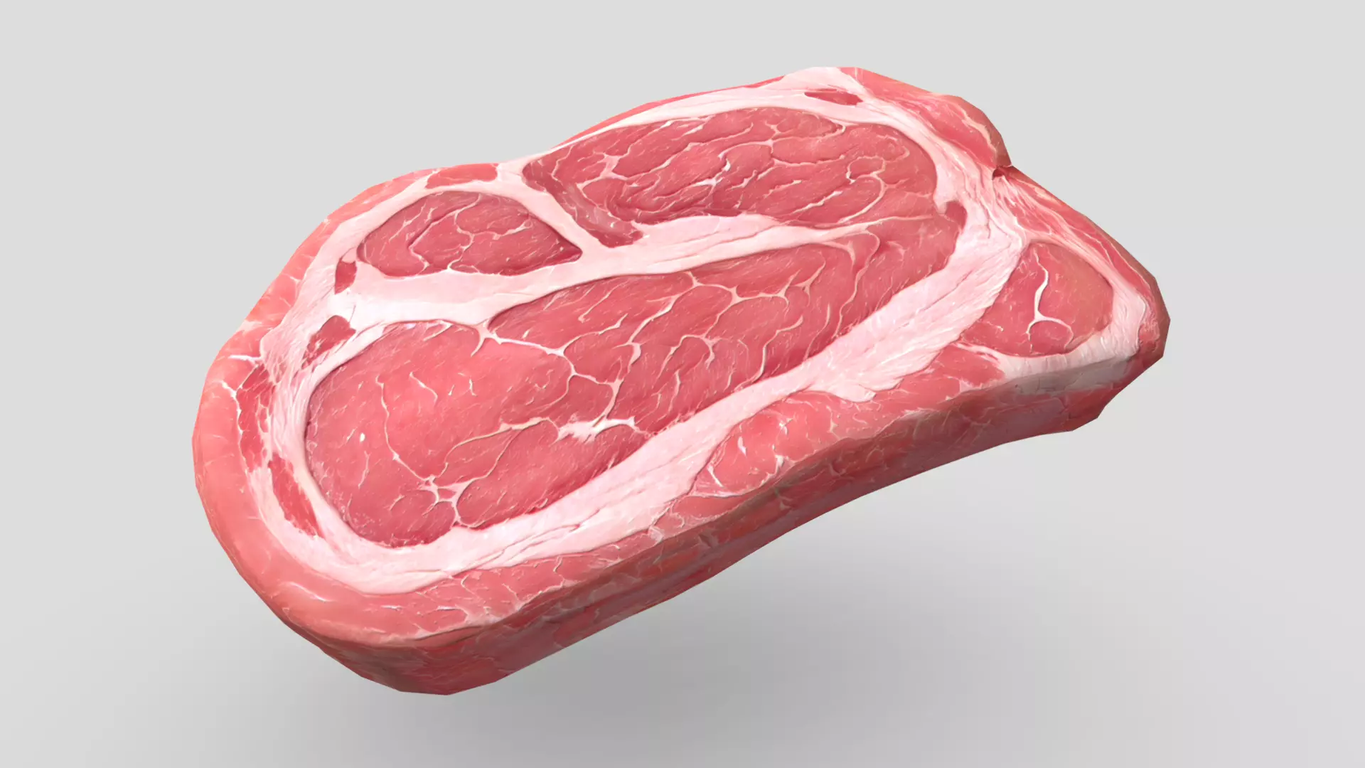 Raw Steak 3 Low-poly 3D model_0