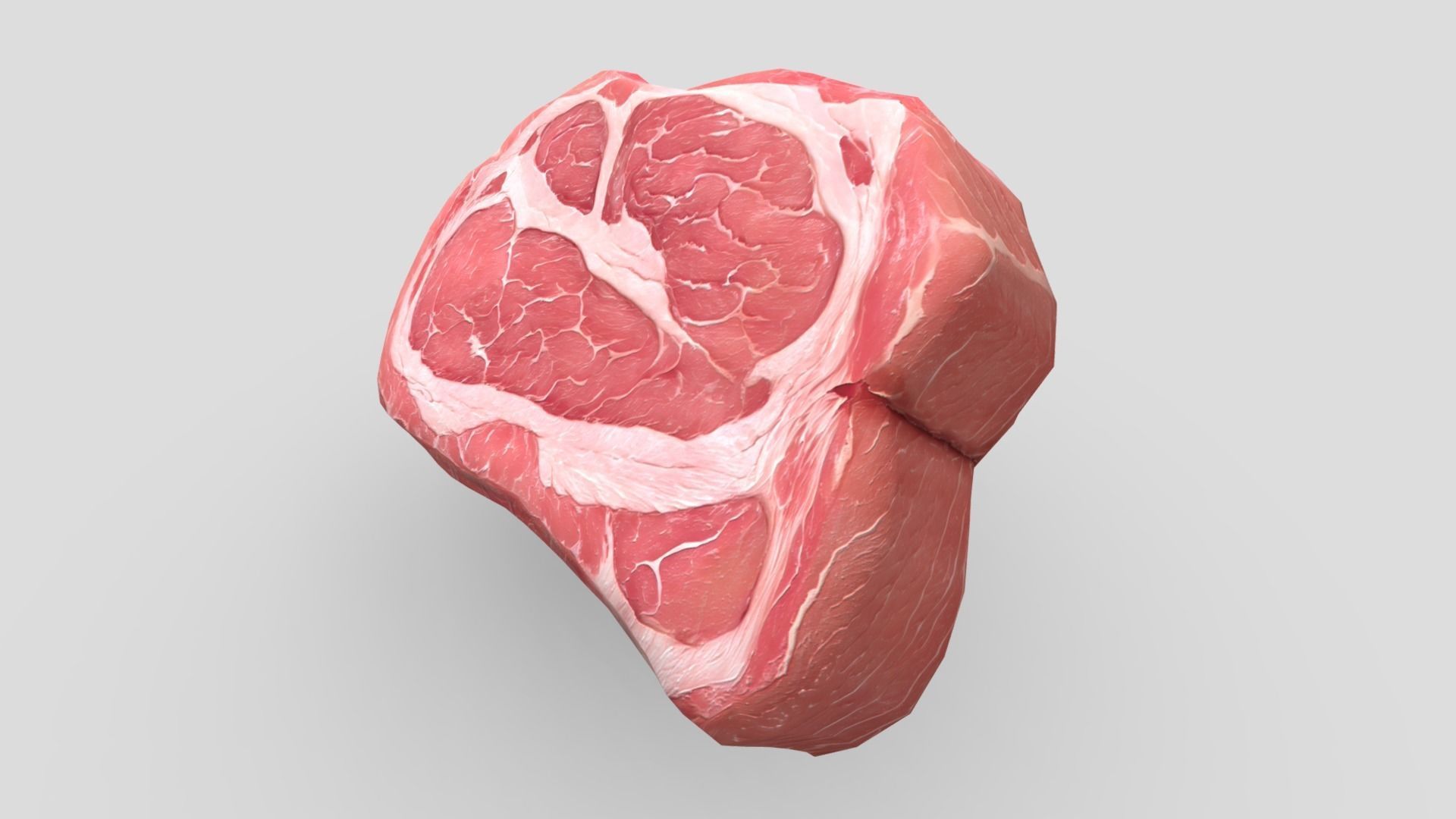 Raw Steak 3 Low-poly 3D model_5