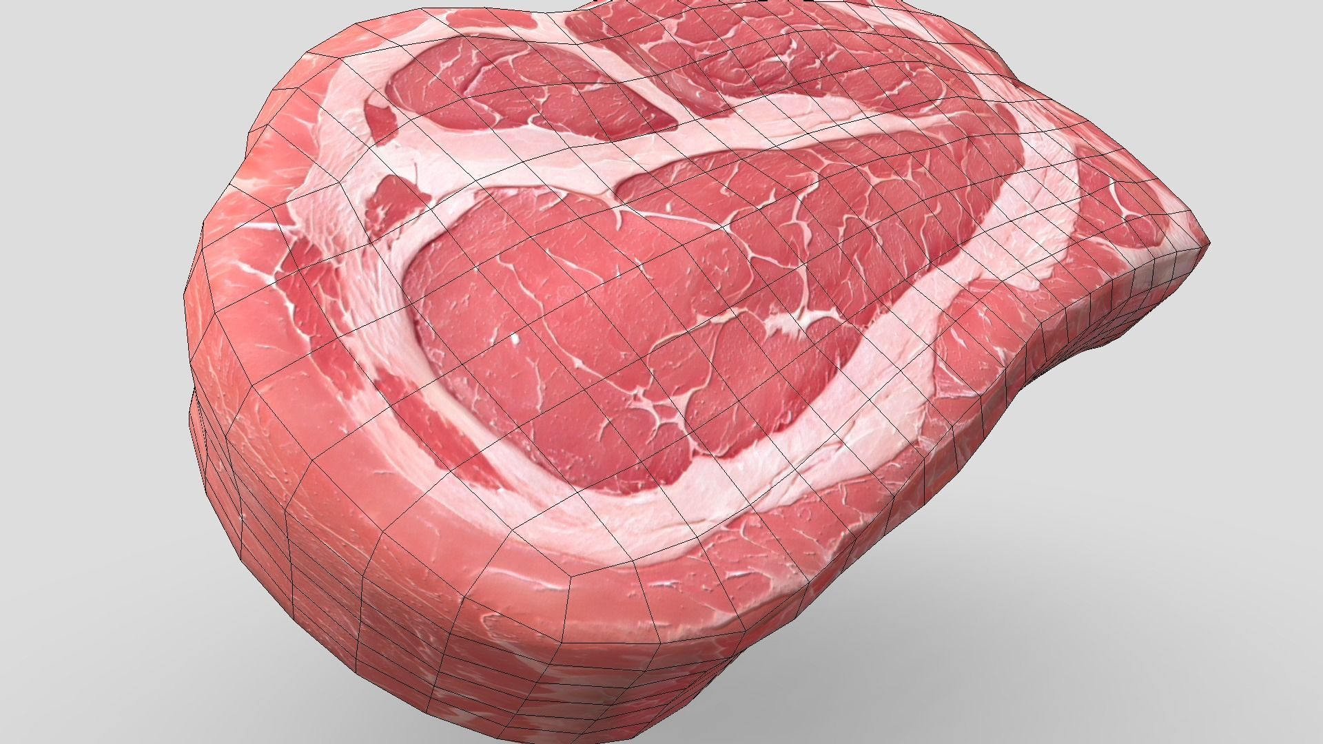 Raw Steak 3 Low-poly 3D model_10