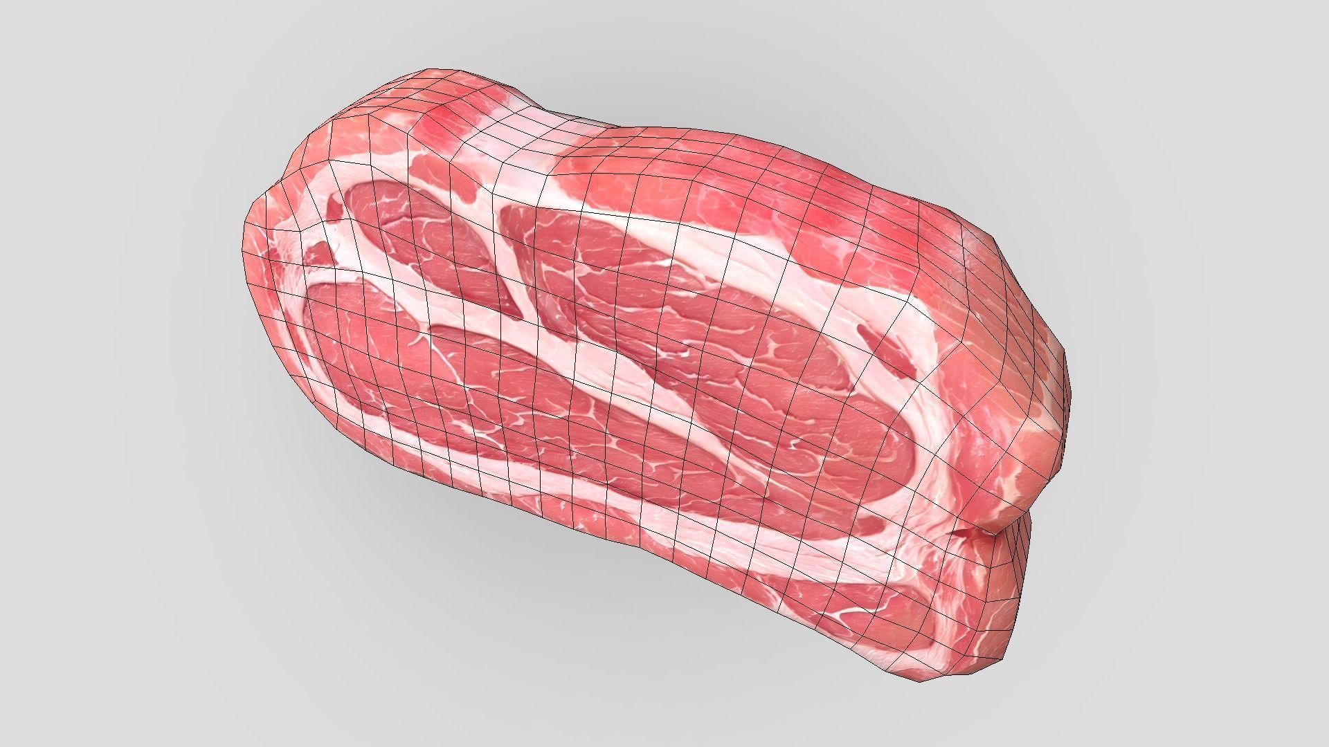 Raw Steak 3 Low-poly 3D model_4