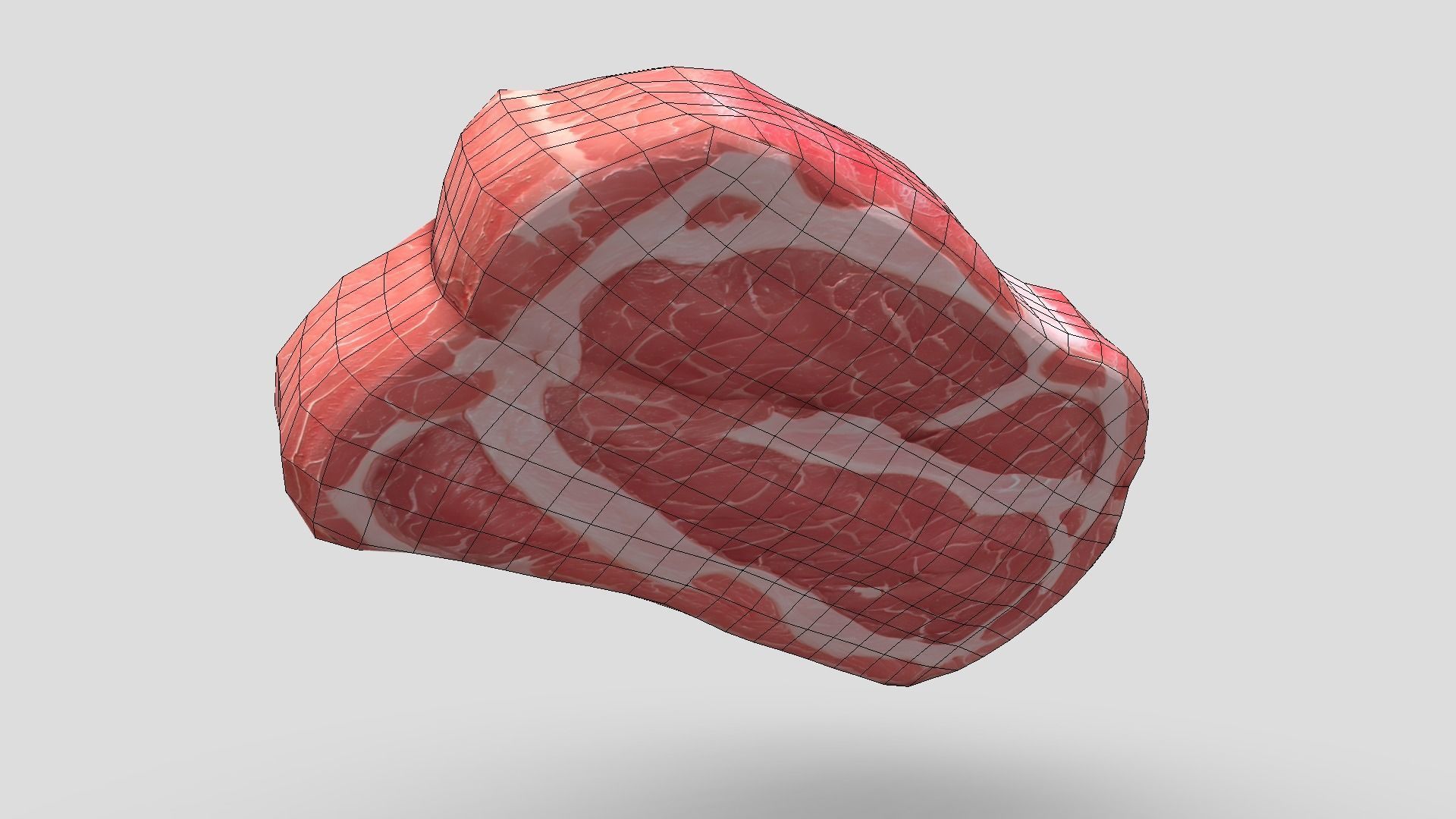 Raw Steak 3 Low-poly 3D model_8
