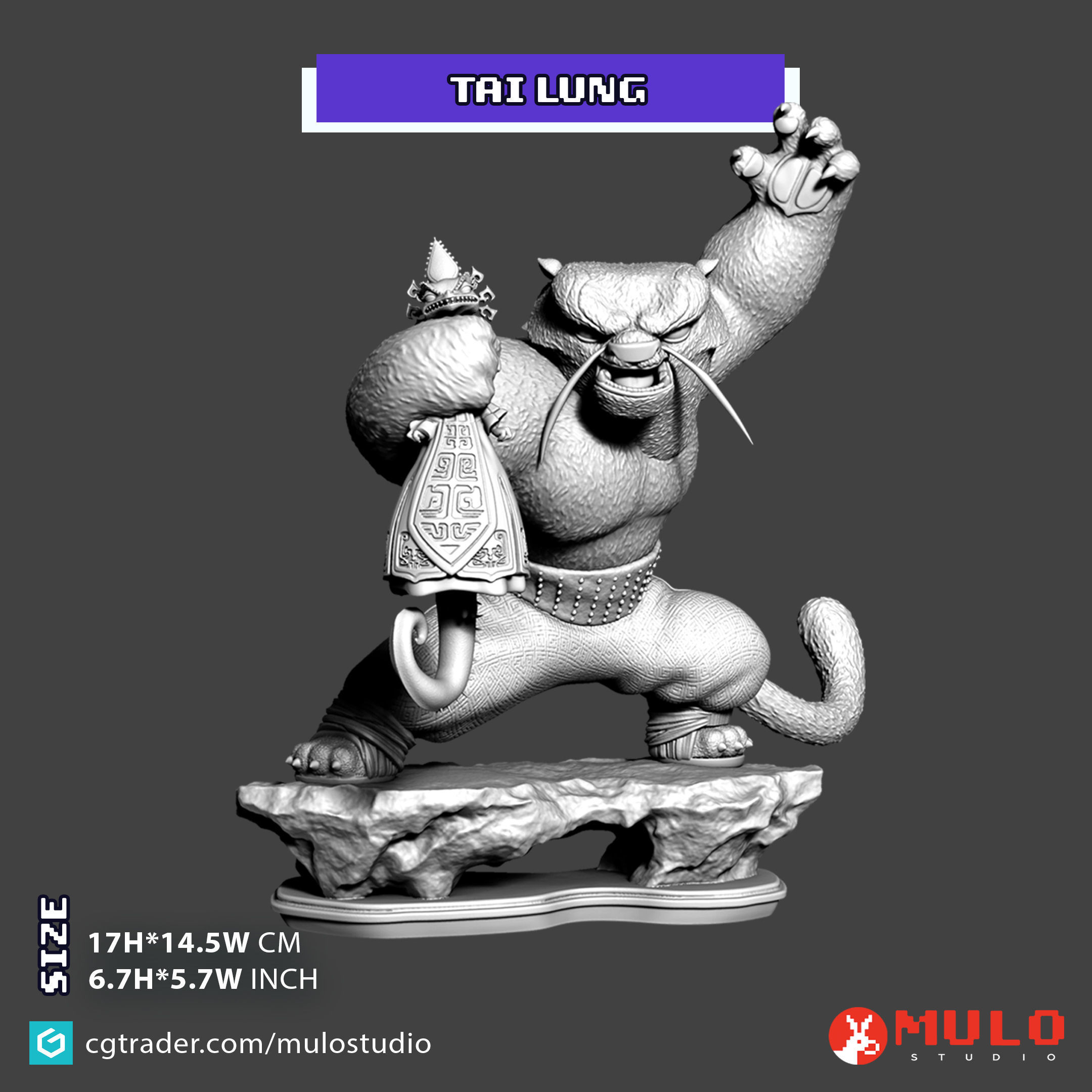 Tai Lung with Chameleon 3D print model_2