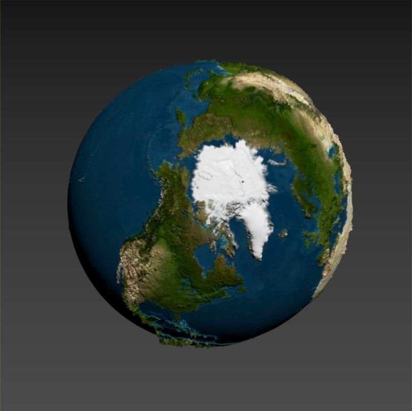 3D Earth Globe High Detail 3D model_3