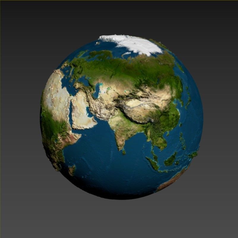 3D Earth Globe High Detail 3D model_7