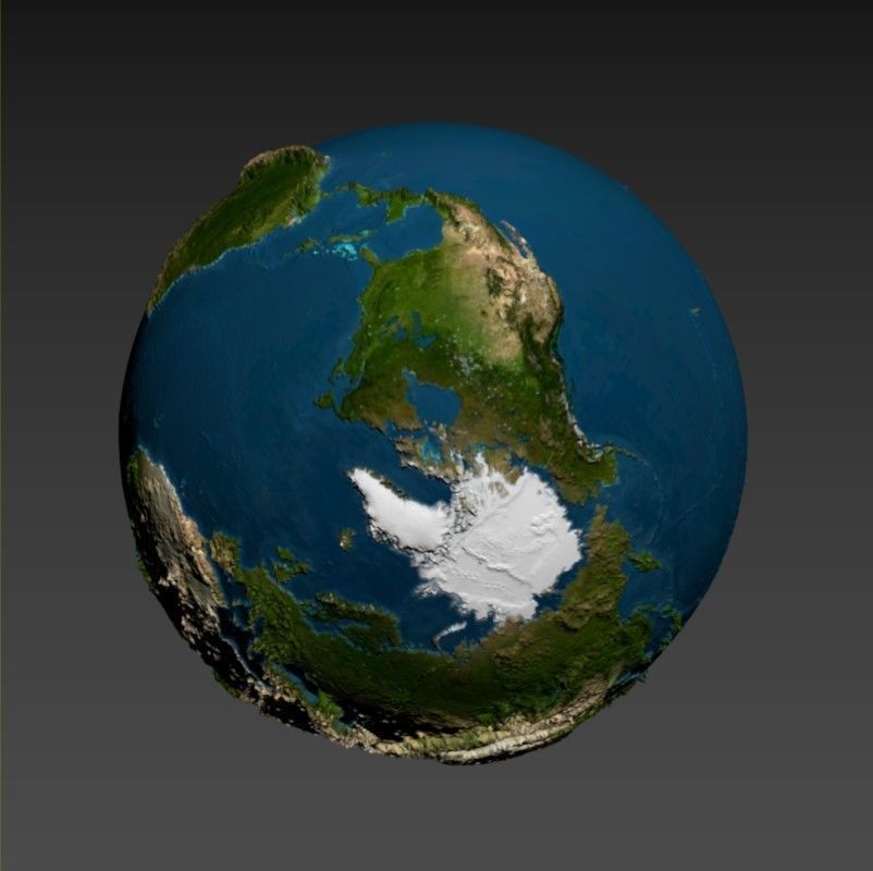 3D Earth Globe High Detail 3D model_8