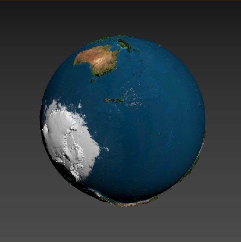 3D Earth Globe High Detail 3D model_5