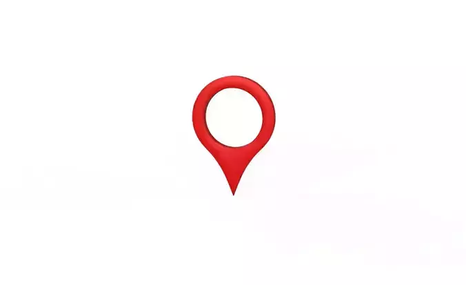 Pin 001 - Map Pointer Basic Red Low-poly 3D model