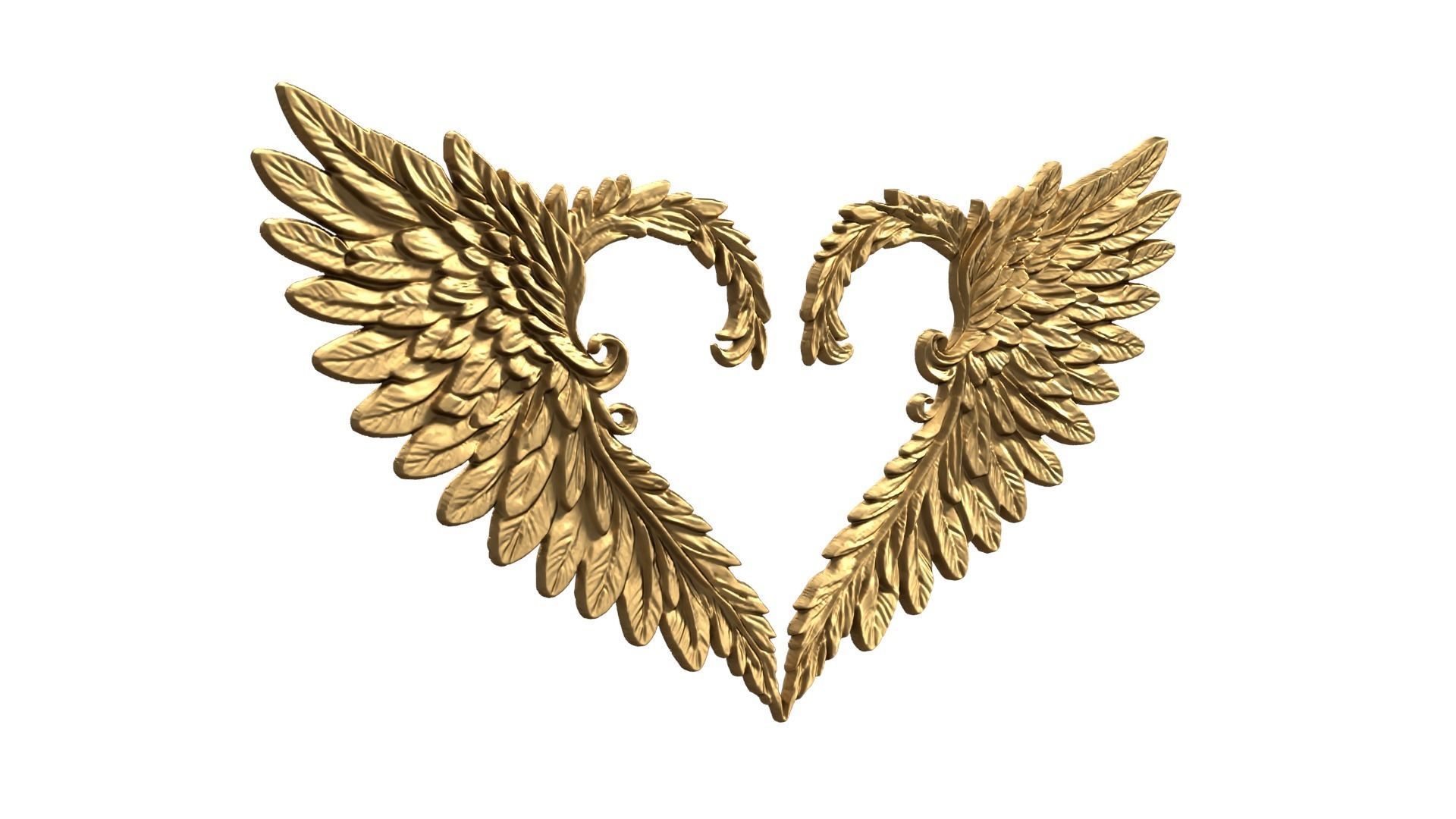 Wings Printable carved decor 16 3D print model_1