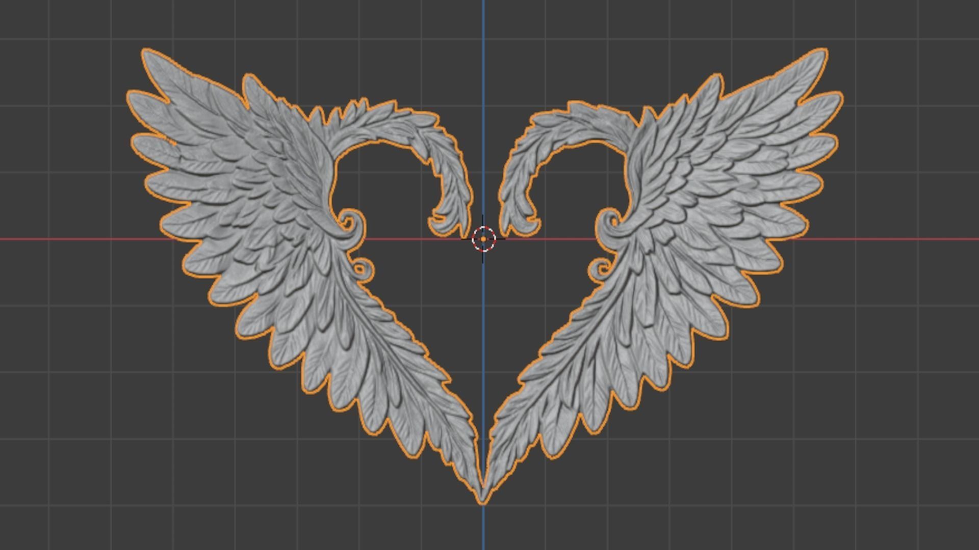 Wings Printable carved decor 16 3D print model_4