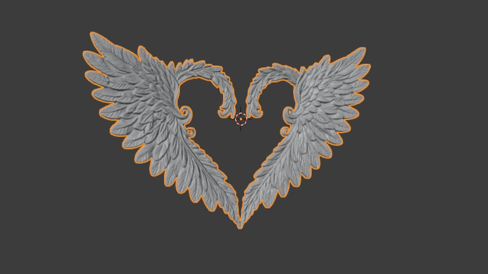 Wings Printable carved decor 16 3D print model_5