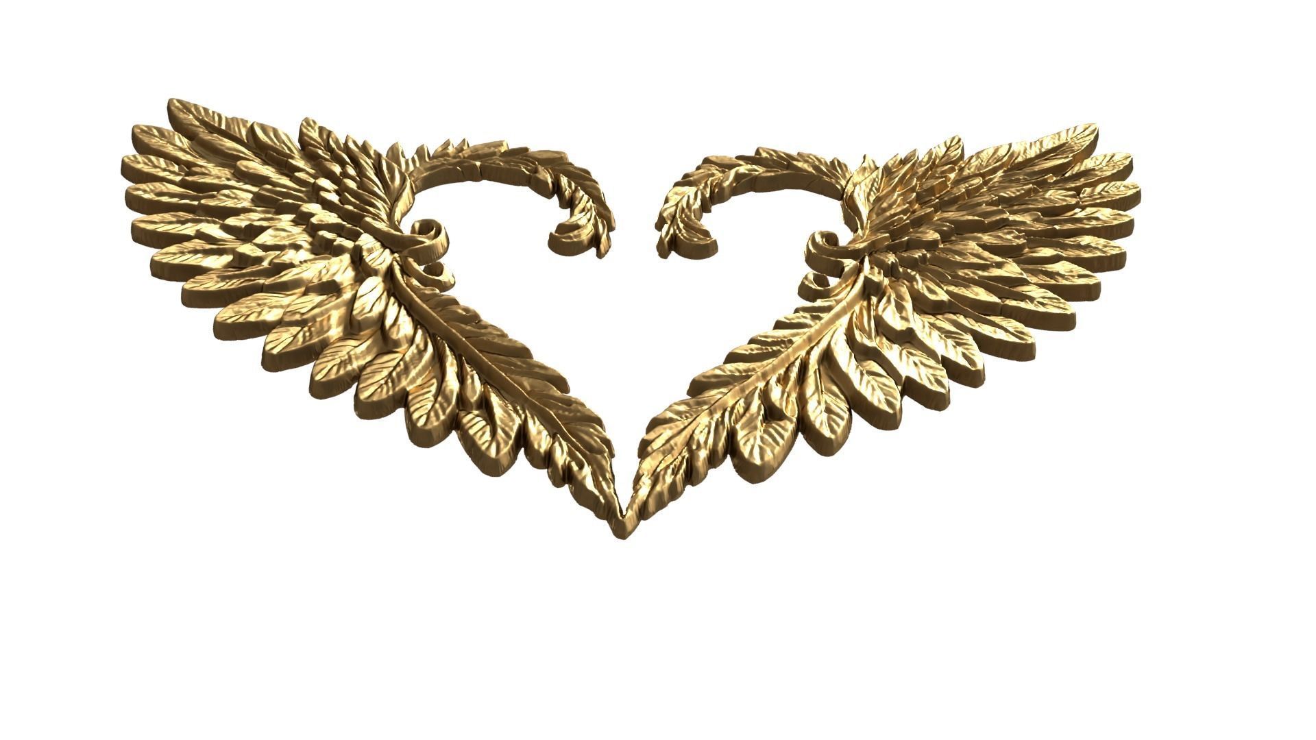 Wings Printable carved decor 16 3D print model_3