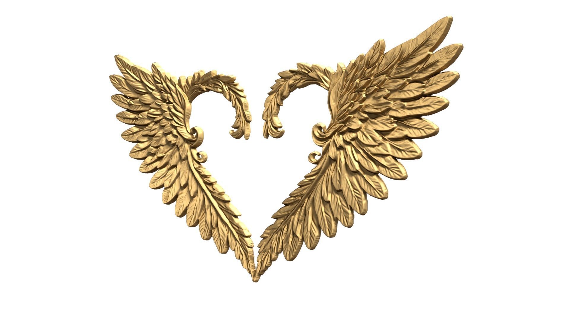 Wings Printable carved decor 16 3D print model_2