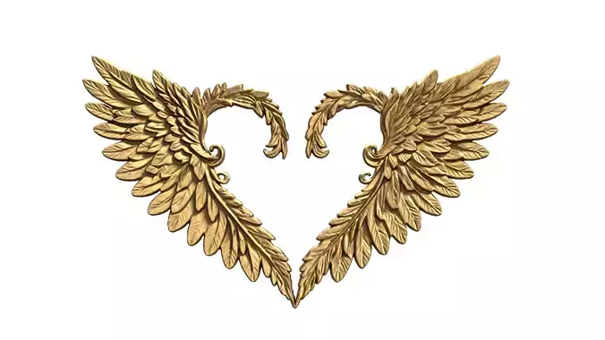 Wings Printable carved decor 16