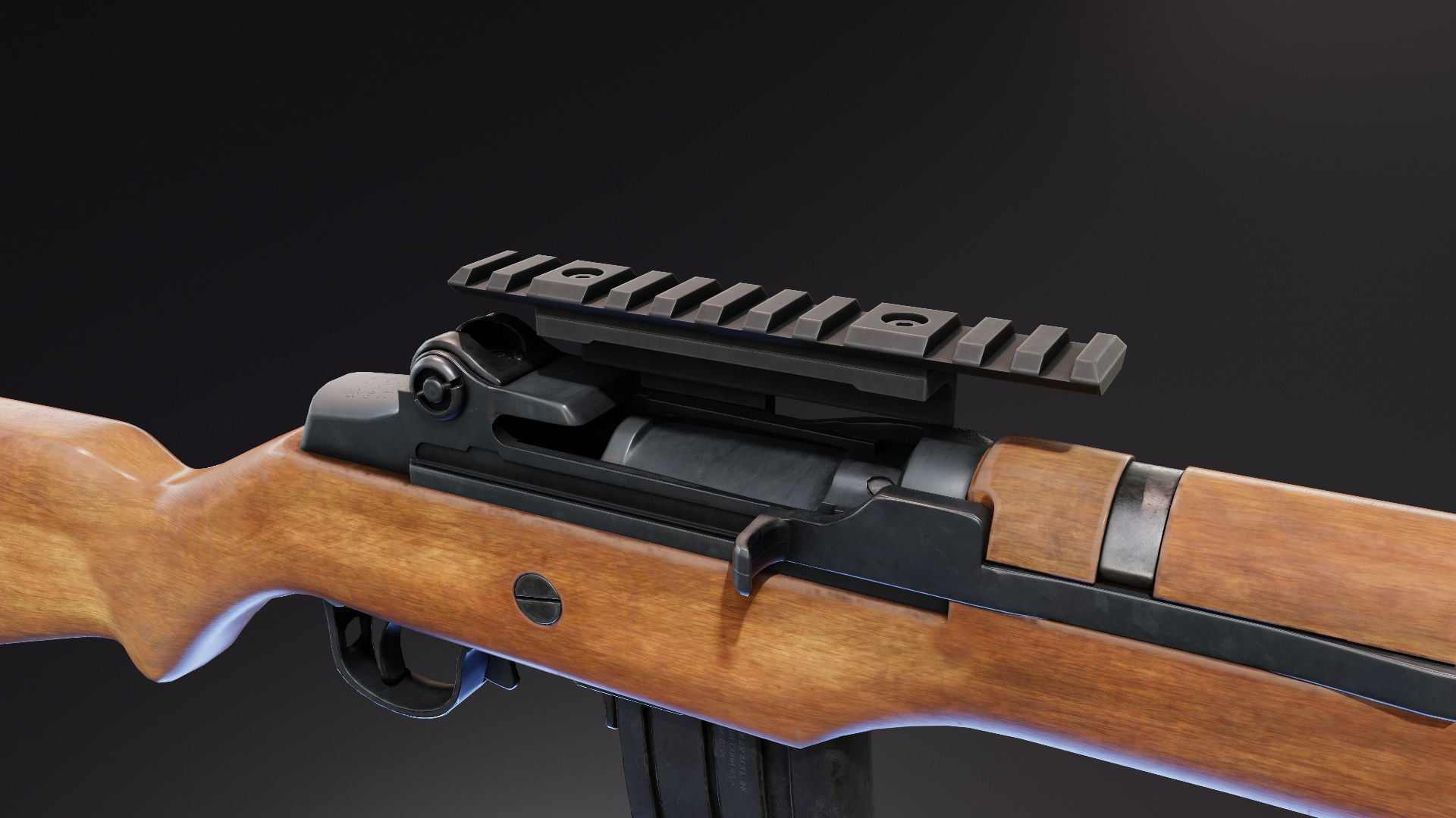 Ruger Mini14 Low-poly 3D model_9