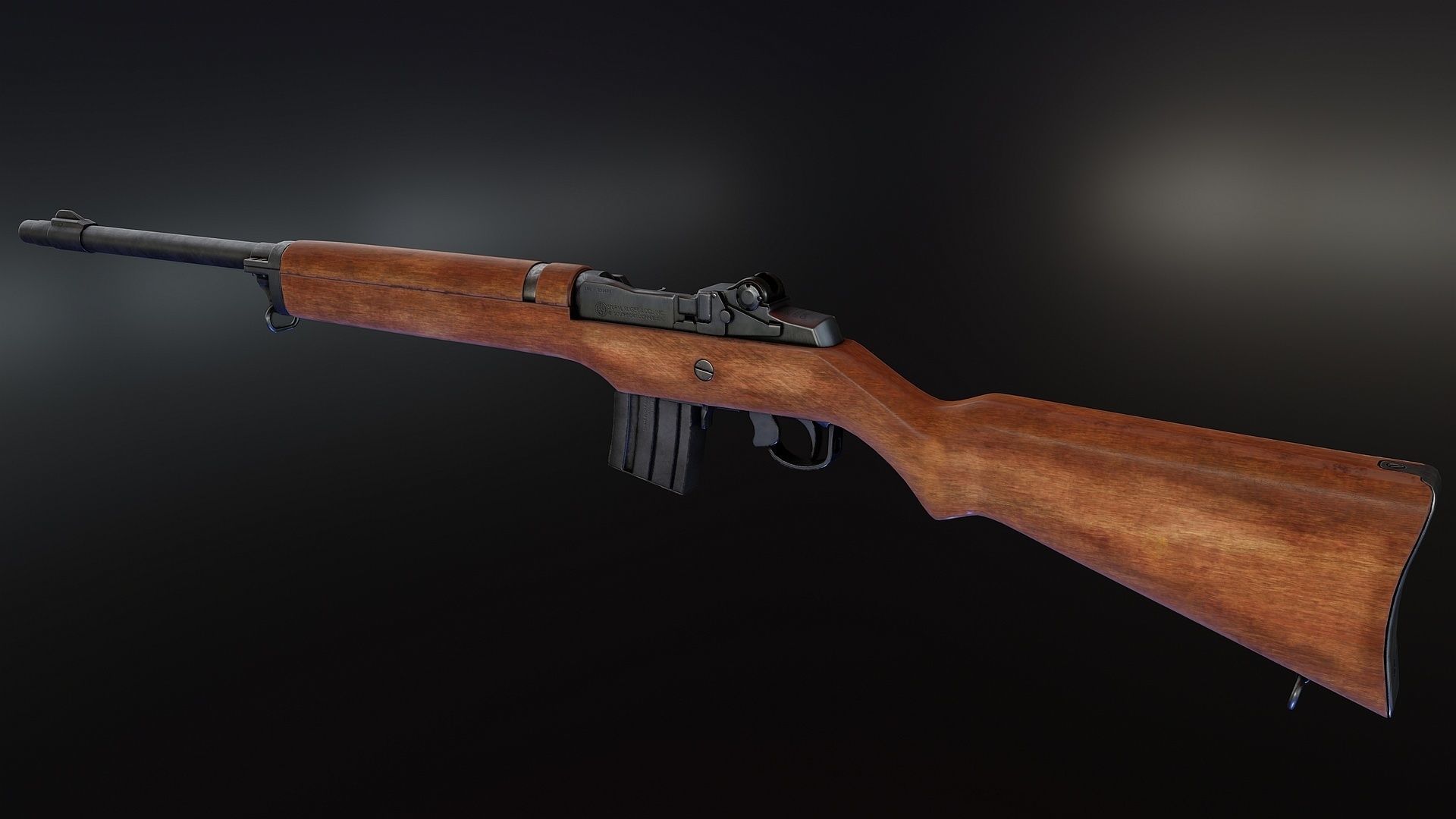 Ruger Mini14 Low-poly 3D model_1