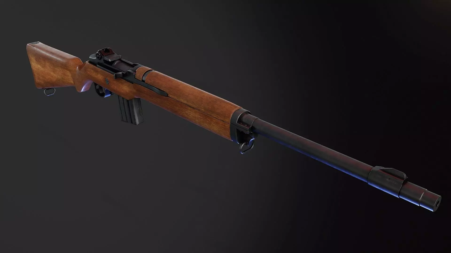 Ruger Mini14 Low-poly 3D model_0