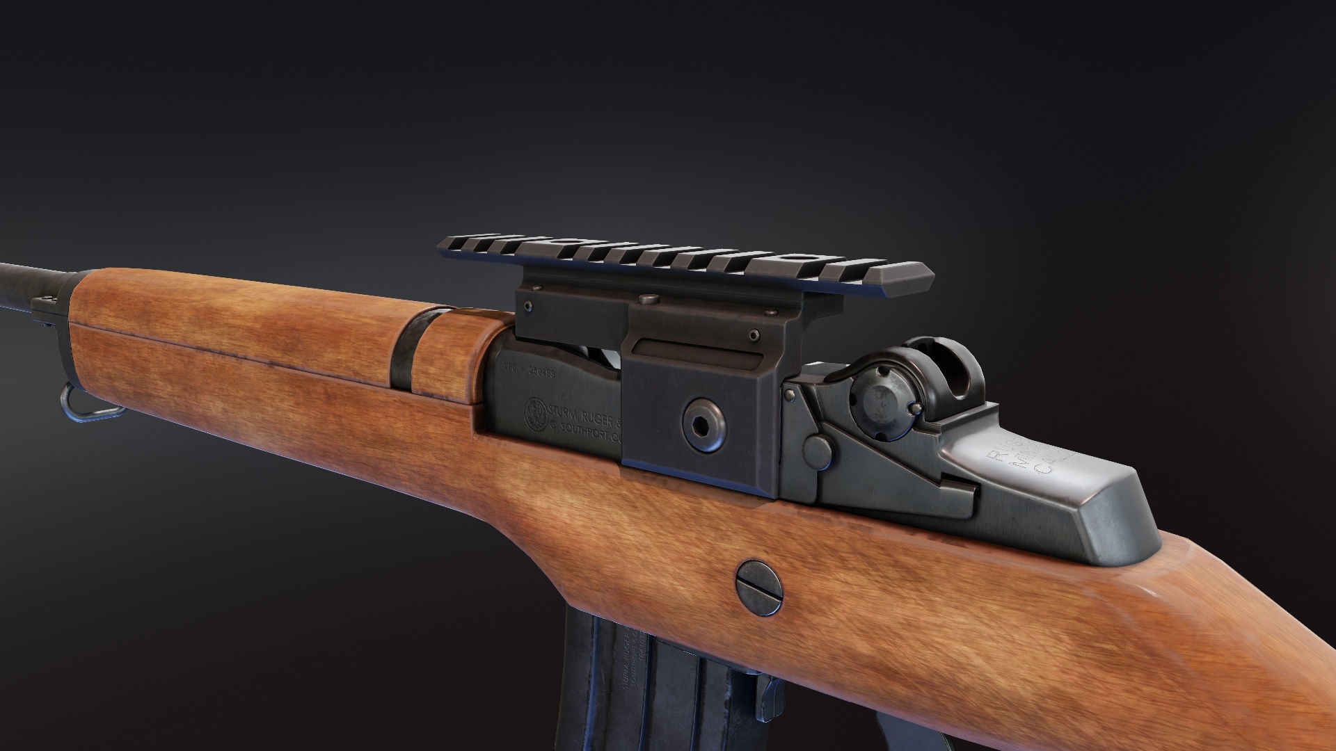 Ruger Mini14 Low-poly 3D model_8