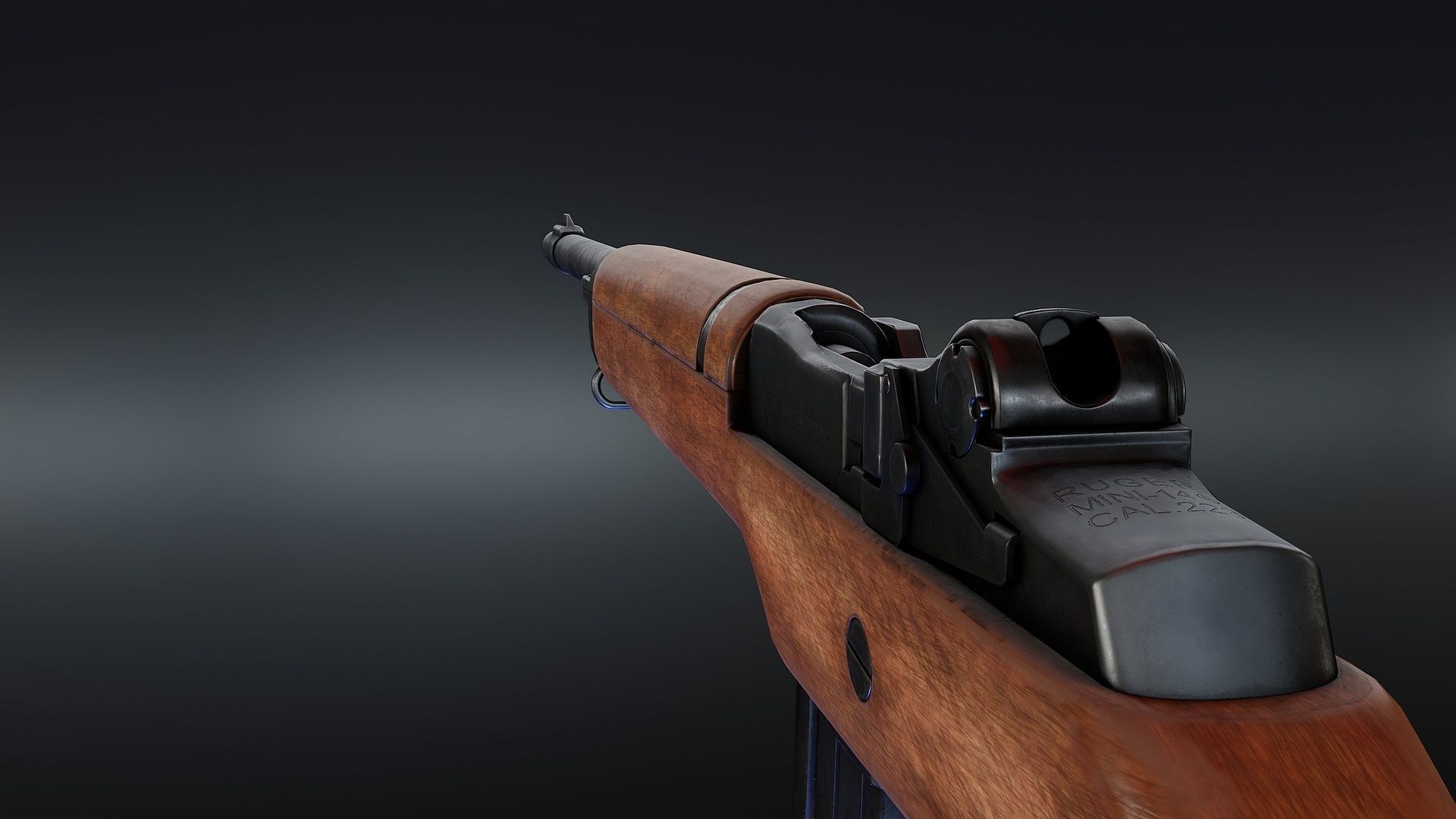 Ruger Mini14 Low-poly 3D model_4