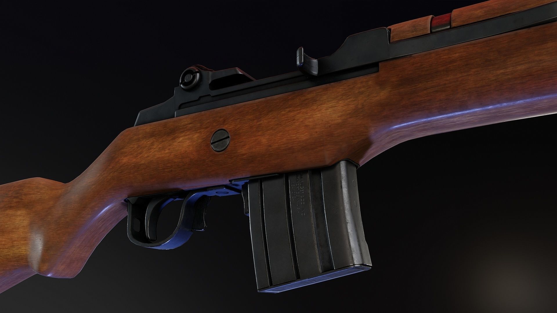 Ruger Mini14 Low-poly 3D model_3