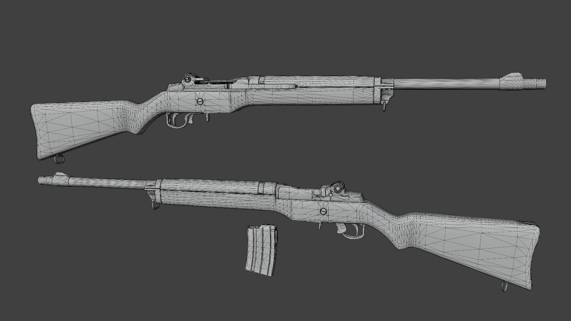 Ruger Mini14 Low-poly 3D model_7