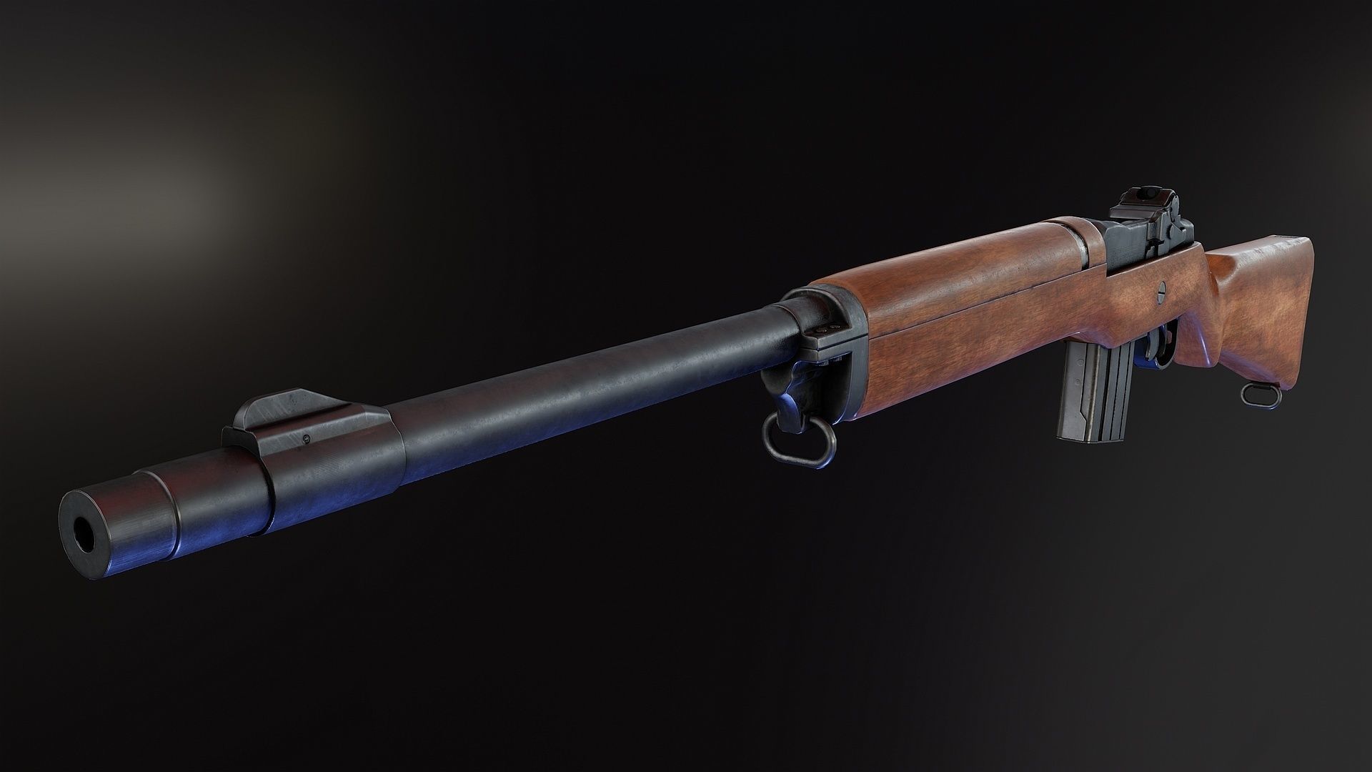 Ruger Mini14 Low-poly 3D model_2