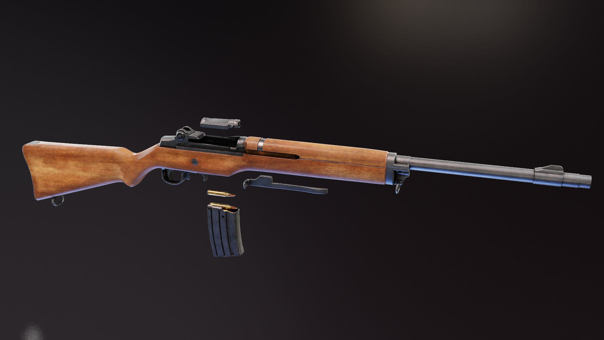 Ruger Mini14 Low-poly 3D model_6
