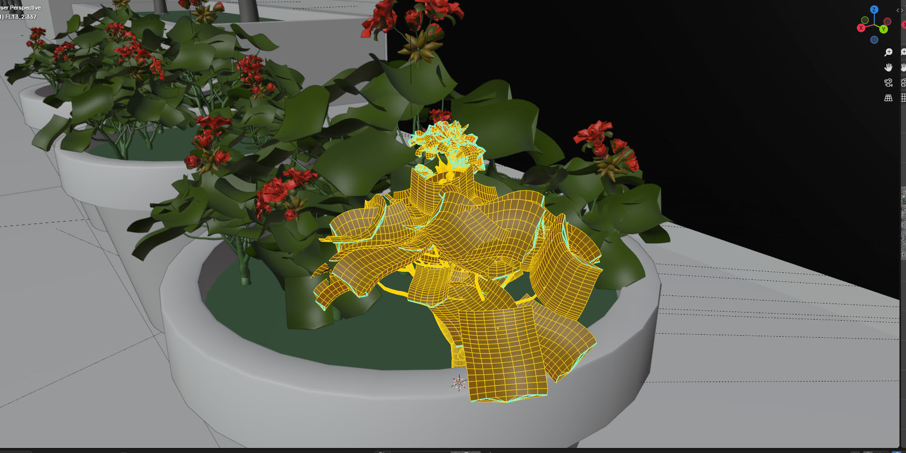 City Downtown Skyscraper Street Low-poly 3D model_25