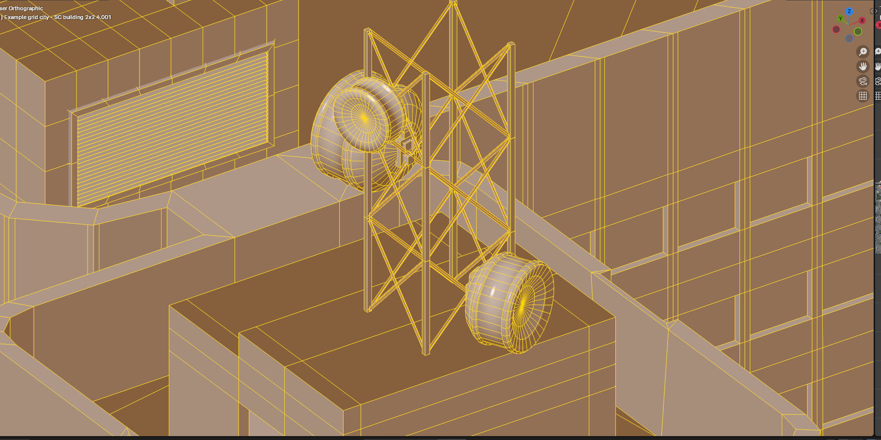 City Downtown Skyscraper Street Low-poly 3D model_27