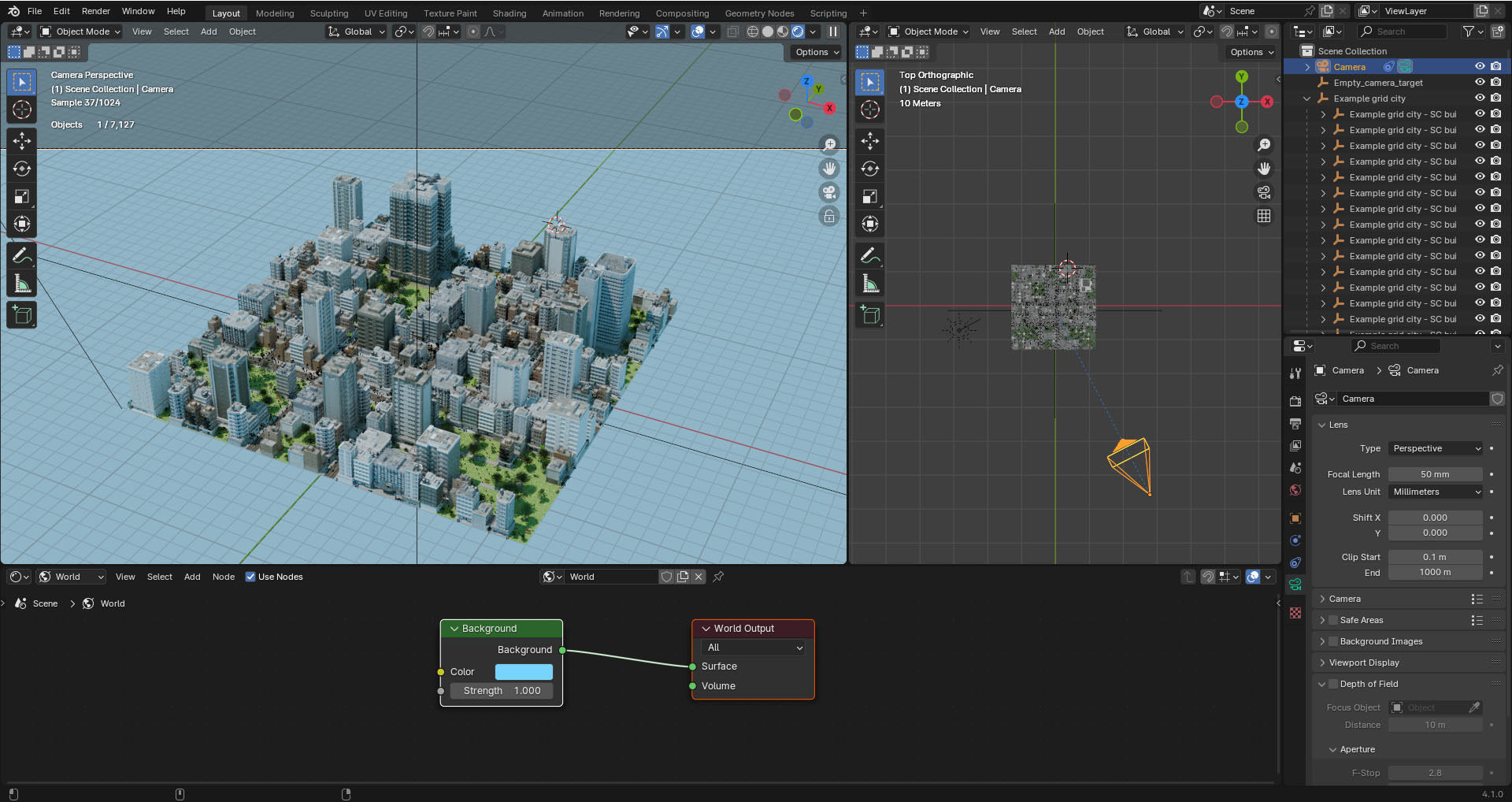 City Downtown Skyscraper Street Low-poly 3D model_29