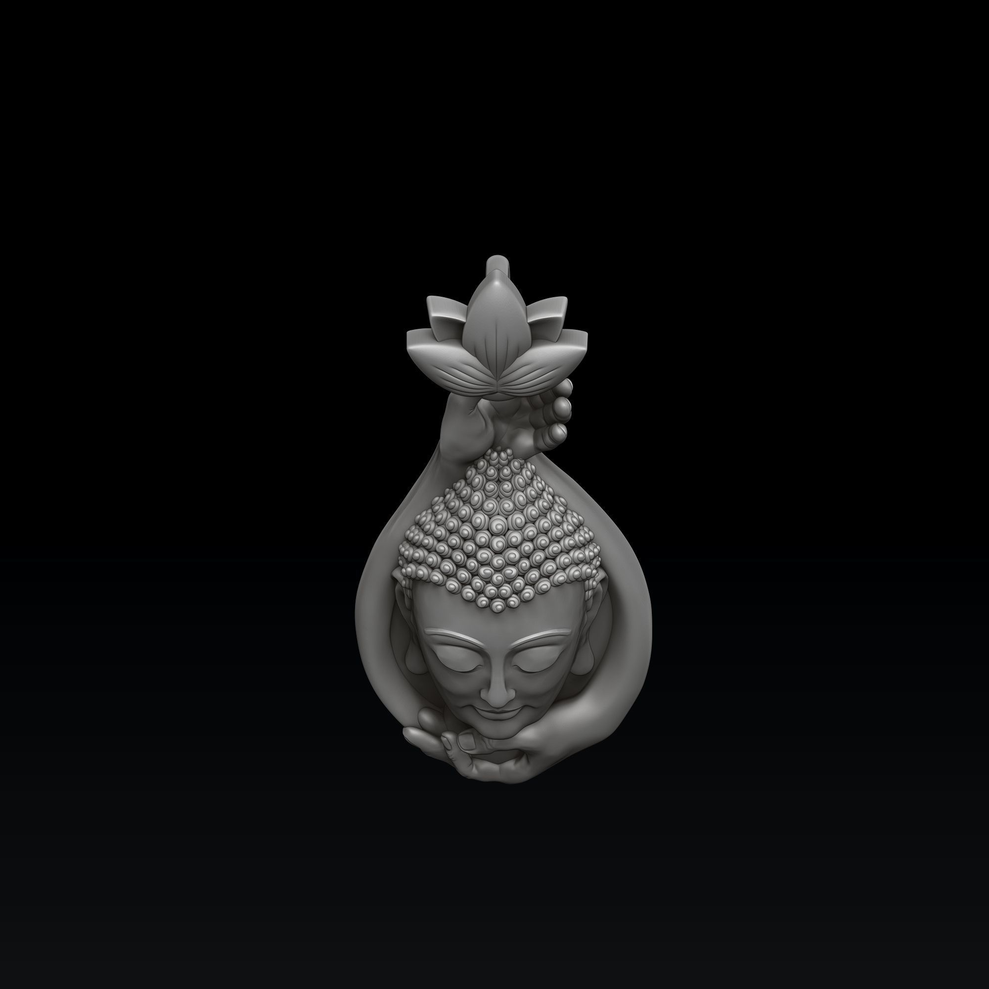 Buddha Pendant 3D print model_5