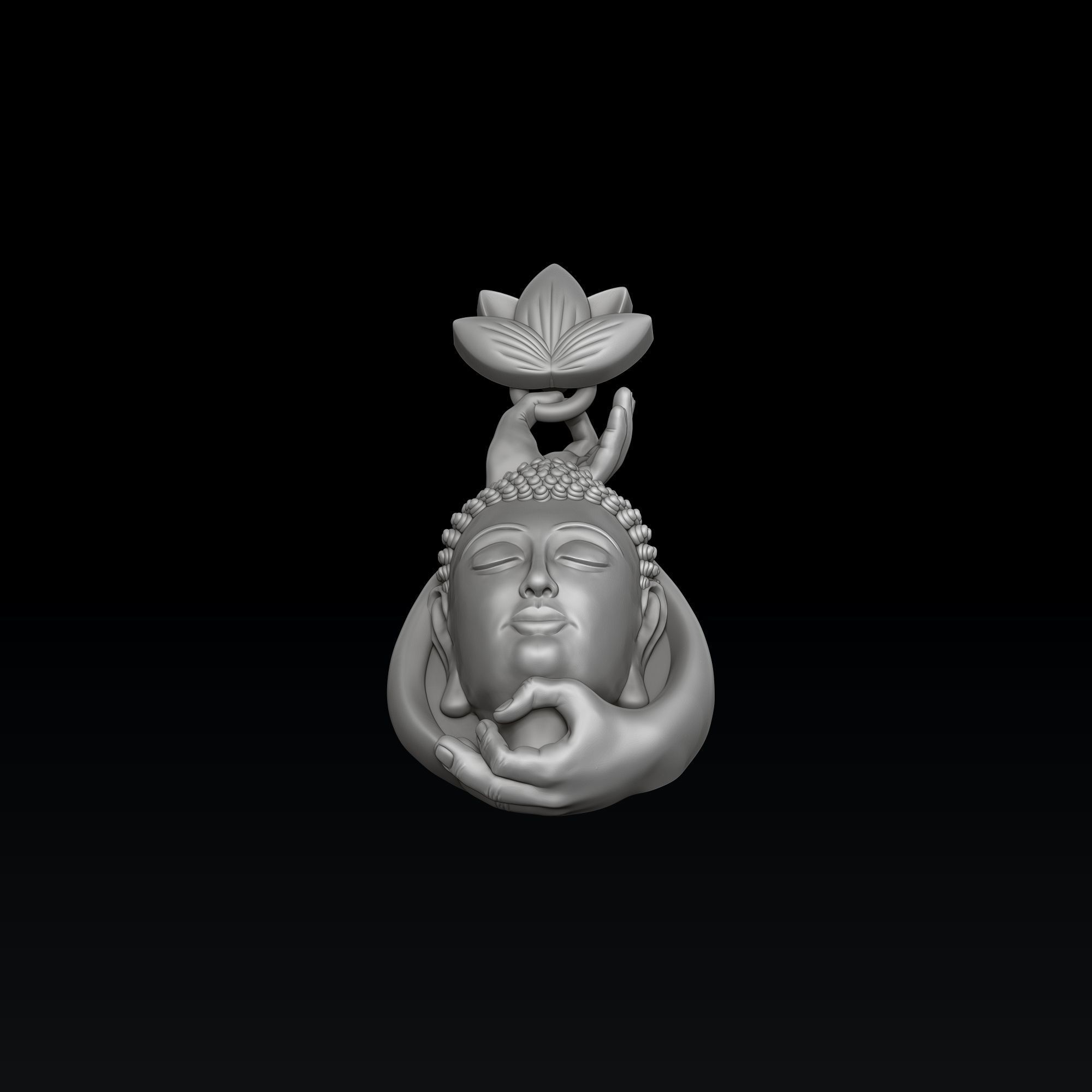 Buddha Pendant 3D print model_1