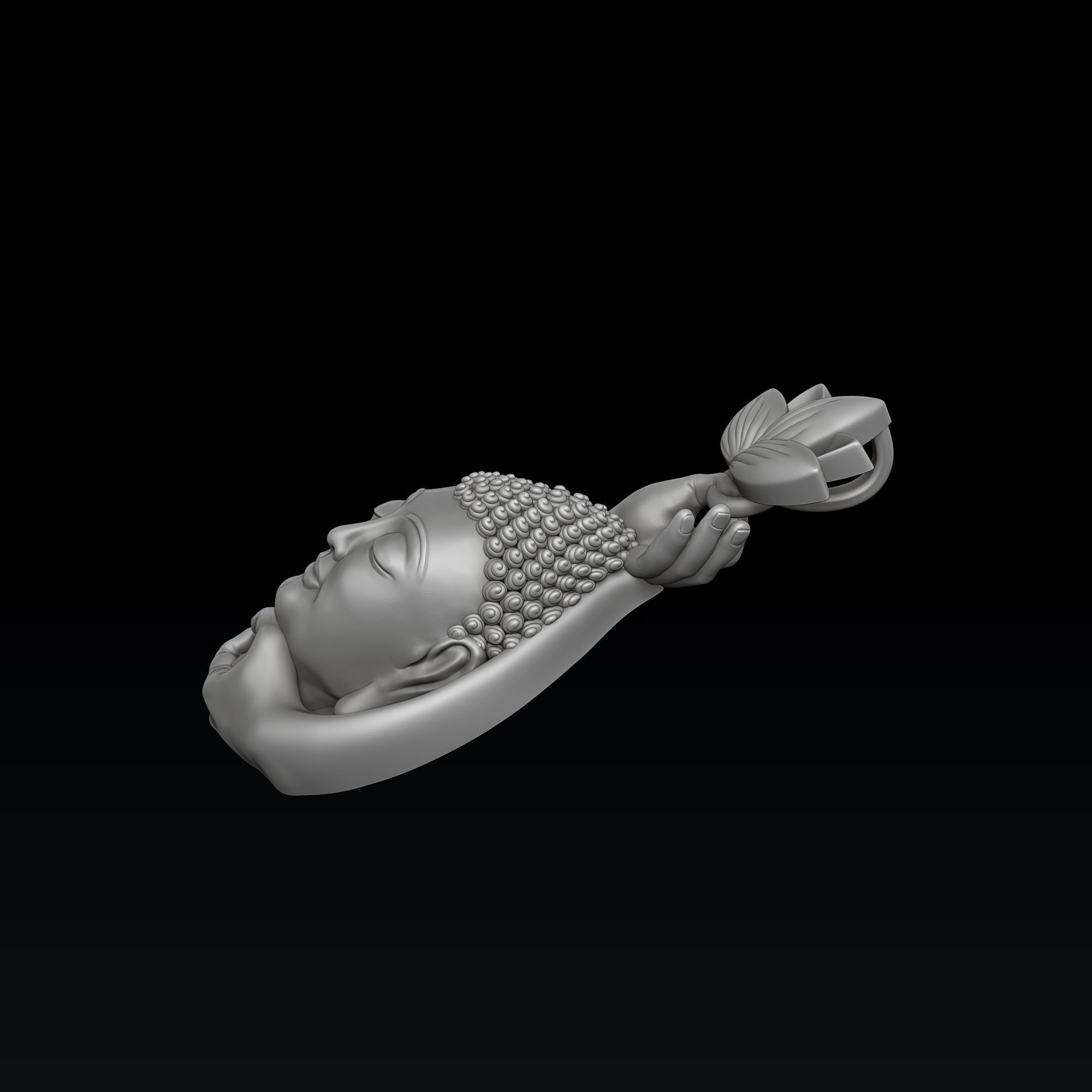 Buddha Pendant 3D print model_7