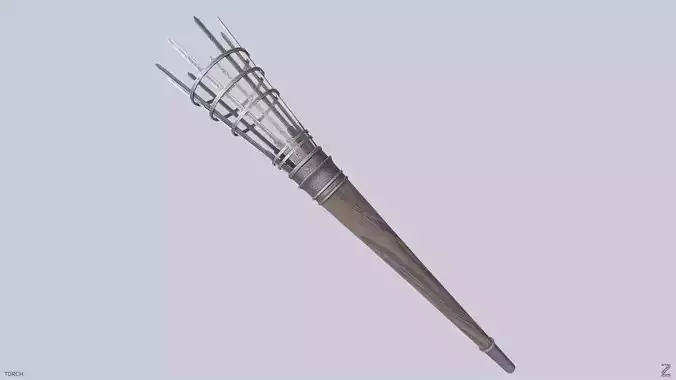 Torch Low-poly 3D model