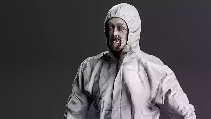 REALISTIC MALE ZOMBIE3 V2 Low-poly 3D model