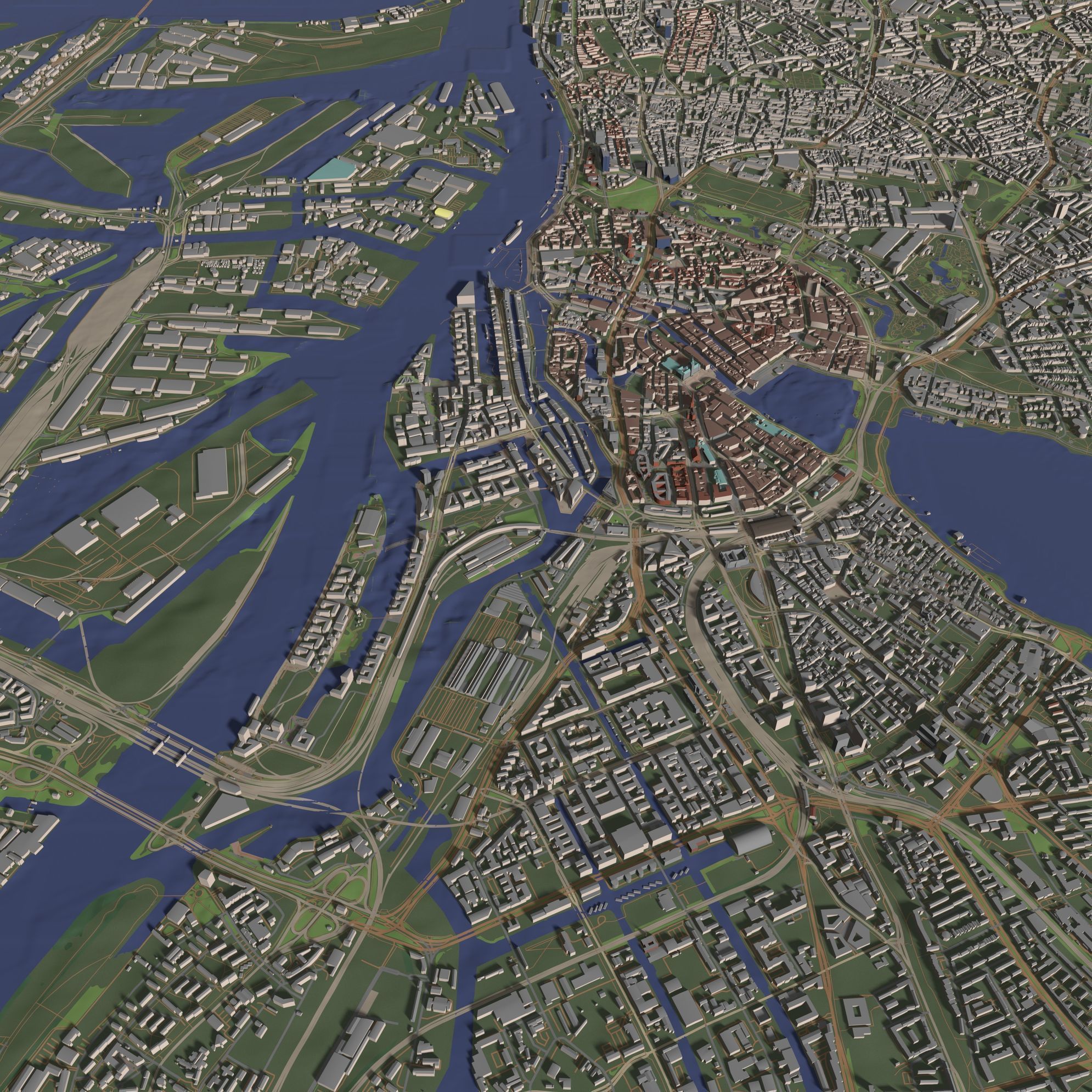Hamburg Germany - city and urban 3D model_2