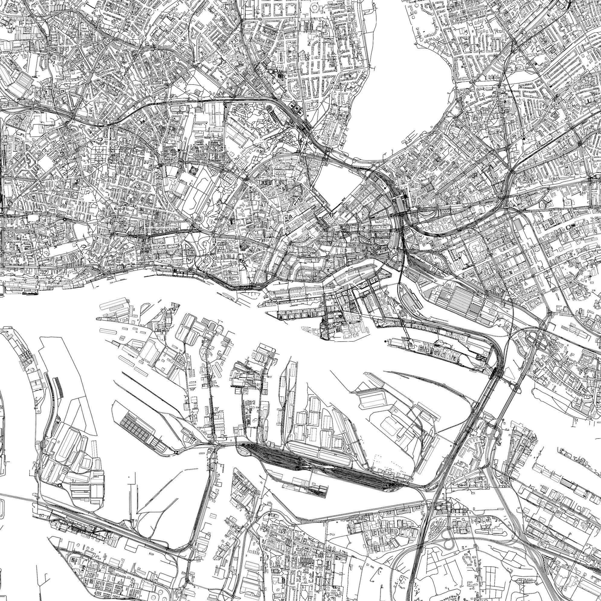 Hamburg Germany - city and urban 3D model_7