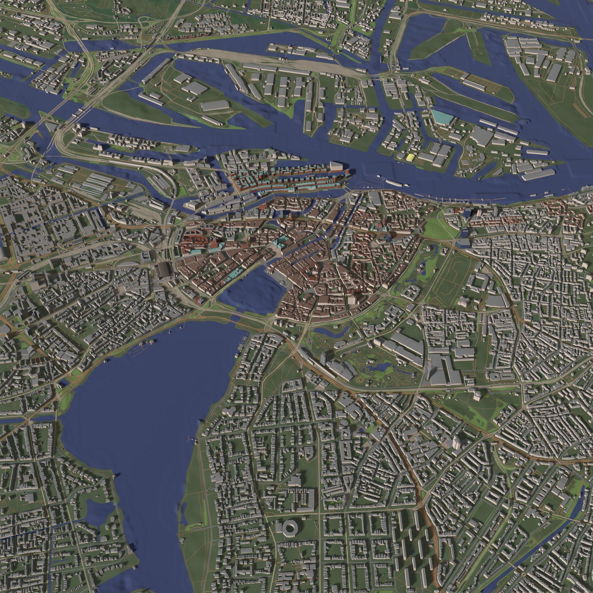 Hamburg Germany - city and urban 3D model_5