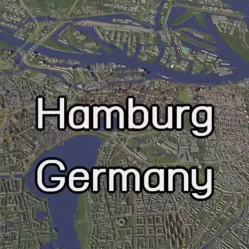 Hamburg Germany - city and urban 3D model