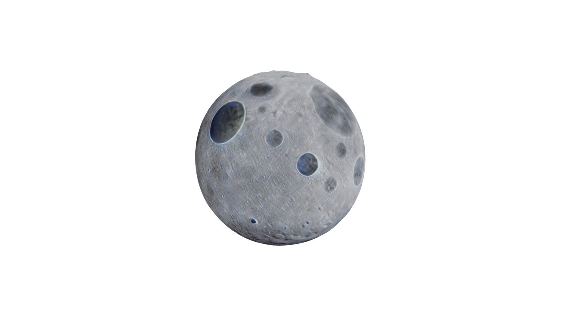 Stylized Moon 3D model_6