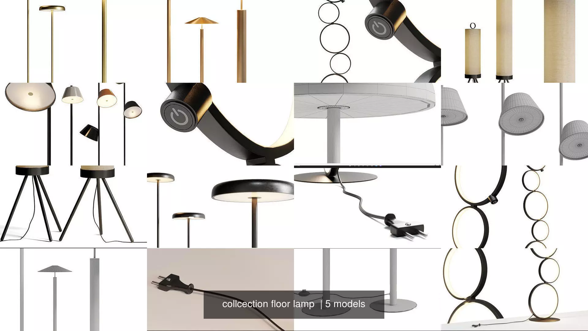 collcection floor lamp  3D Model Collection_0