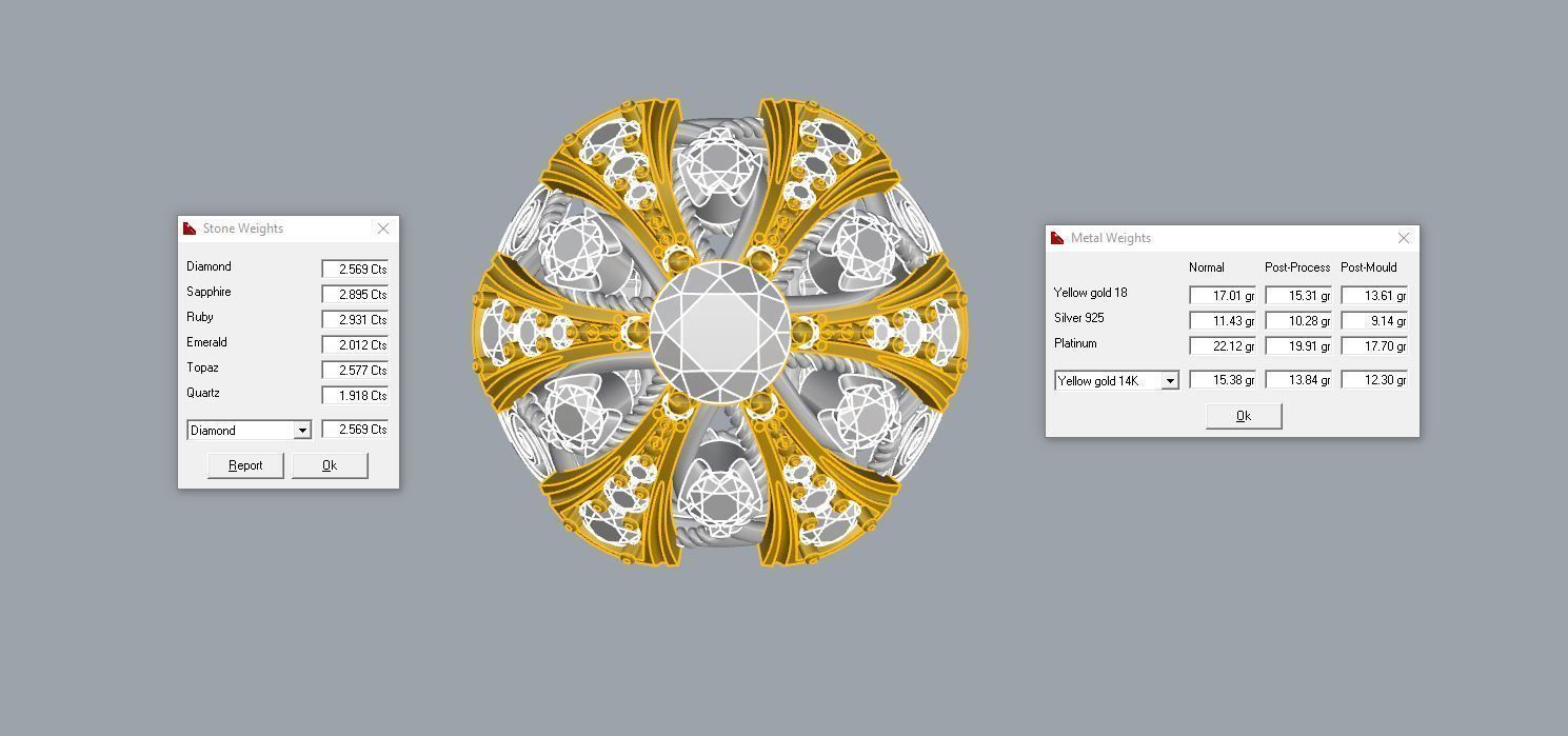 Queens ring 3D print model_3