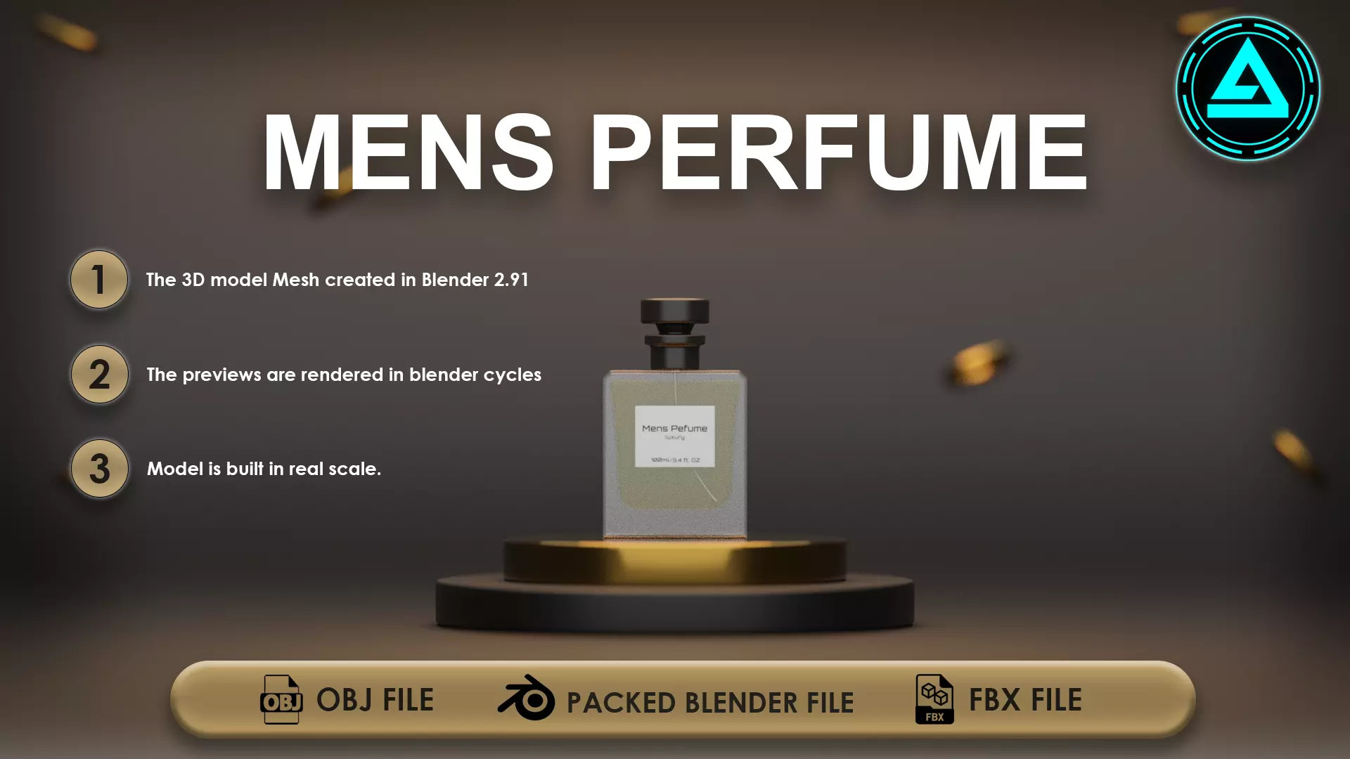 Perfume Low-poly 3D model_0