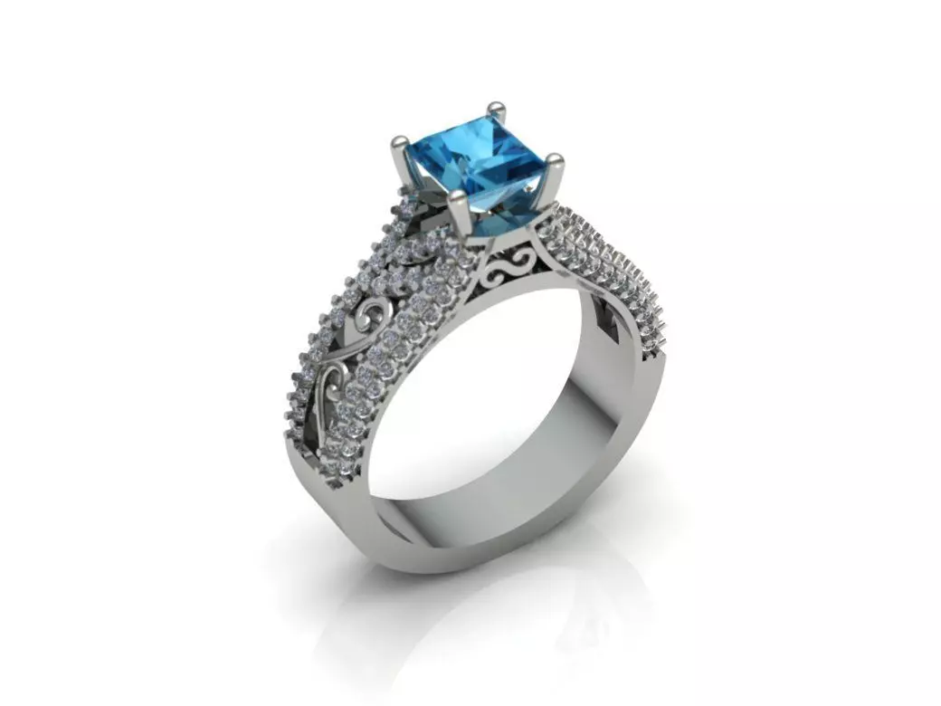 Gold ring 3D print model_0