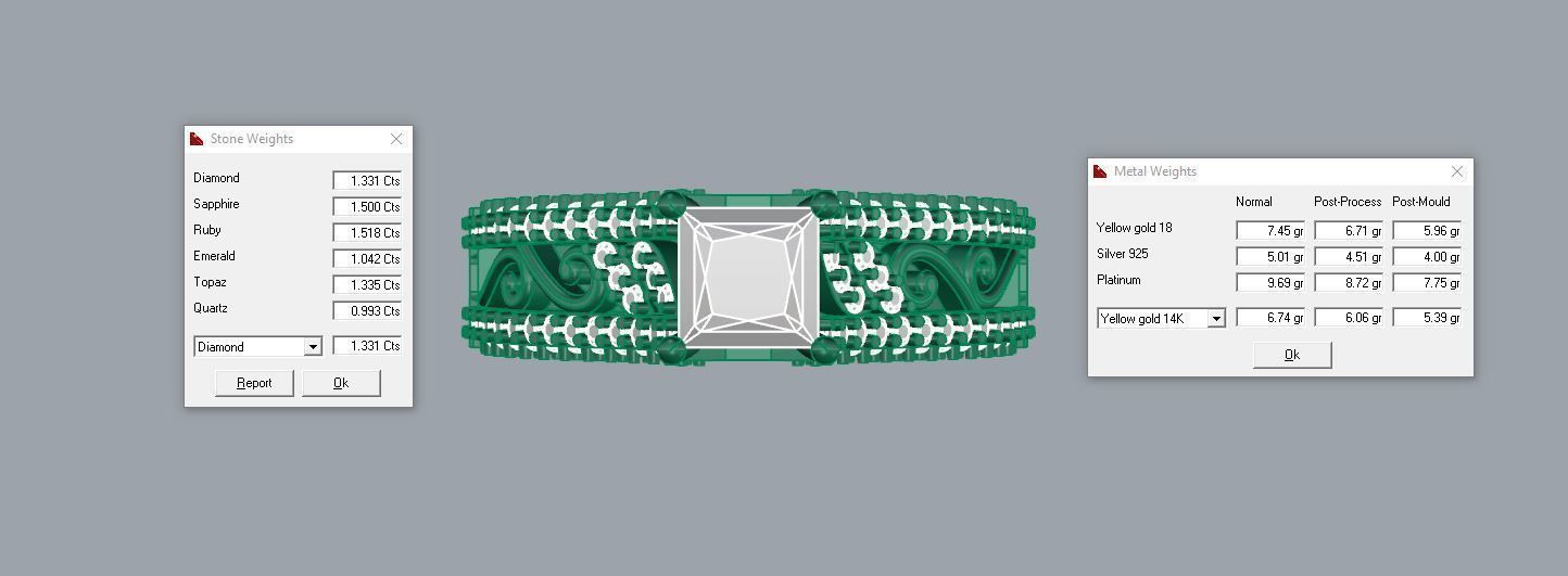 Gold ring 3D print model_4